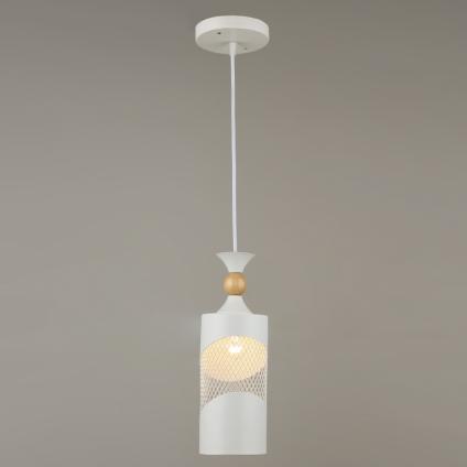 Подвес N5362/1H WT+WOOD белый 1х40W E27 d100 h800, QH22